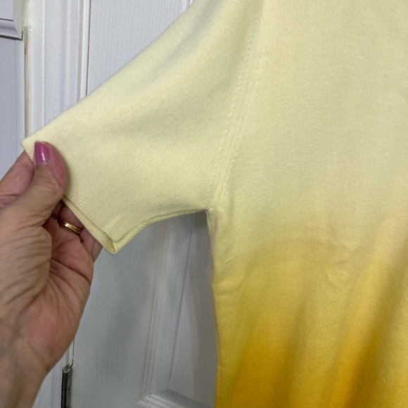 Funsport Women’s ‘Shades of Yellow’ 100% Cotton Short Sleeved Cardigan Size L - Picture 3 of 7